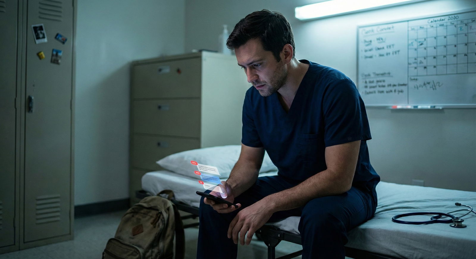 Resident physician talking with mentor about career planning and wellness -  for Should I Disclose Past Burnout Episodes When