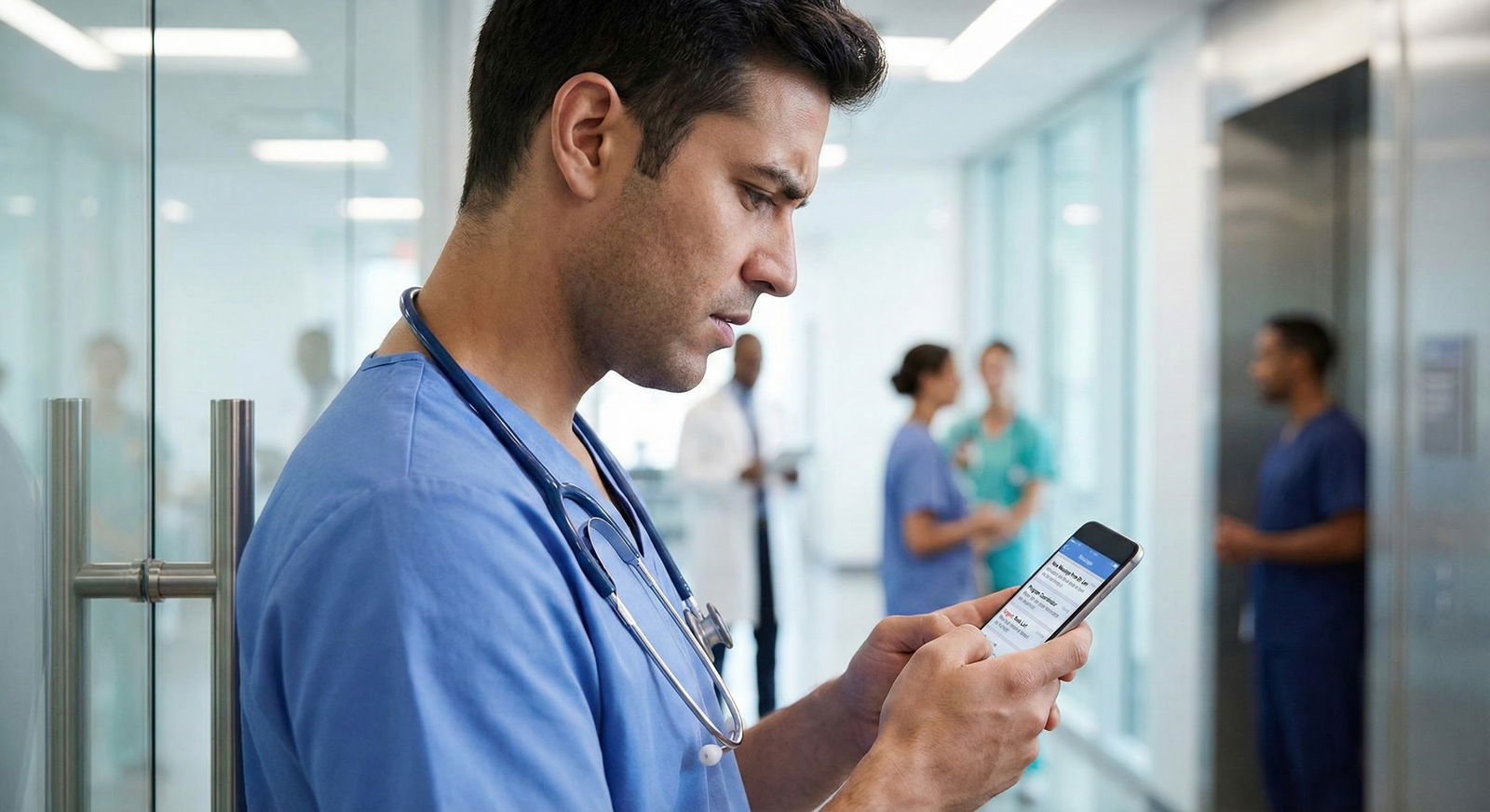 Resident texting on smartphone about residency match communications -  for Permissible vs Prohibited Rank List Talk: Specific