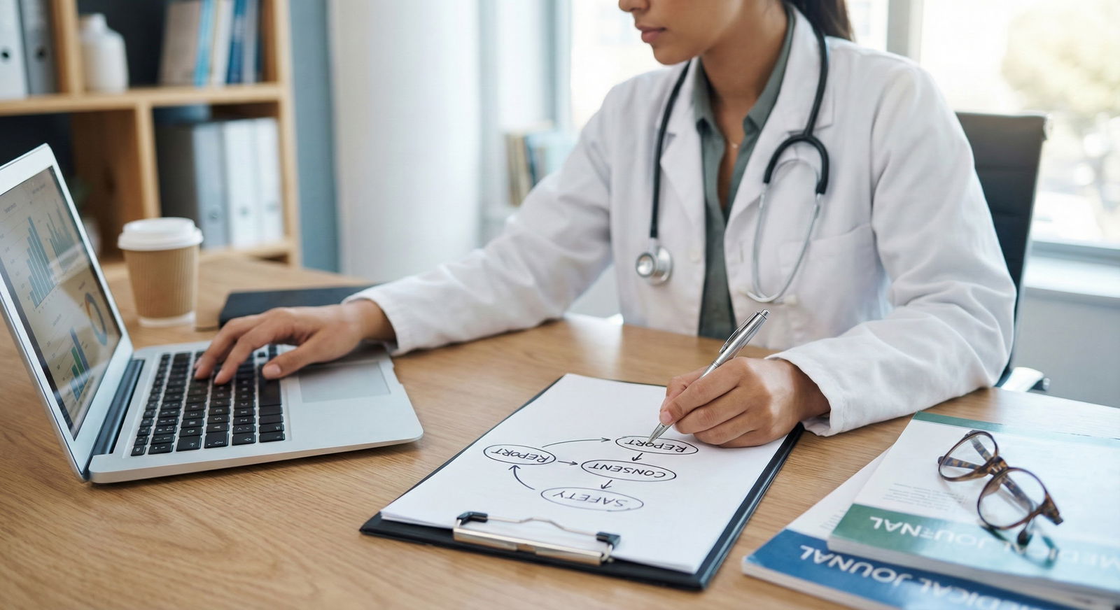 Resident on night shift quickly reviewing Step 3 questions on a tablet -  for How Many Questions Should I Complete Before Tak