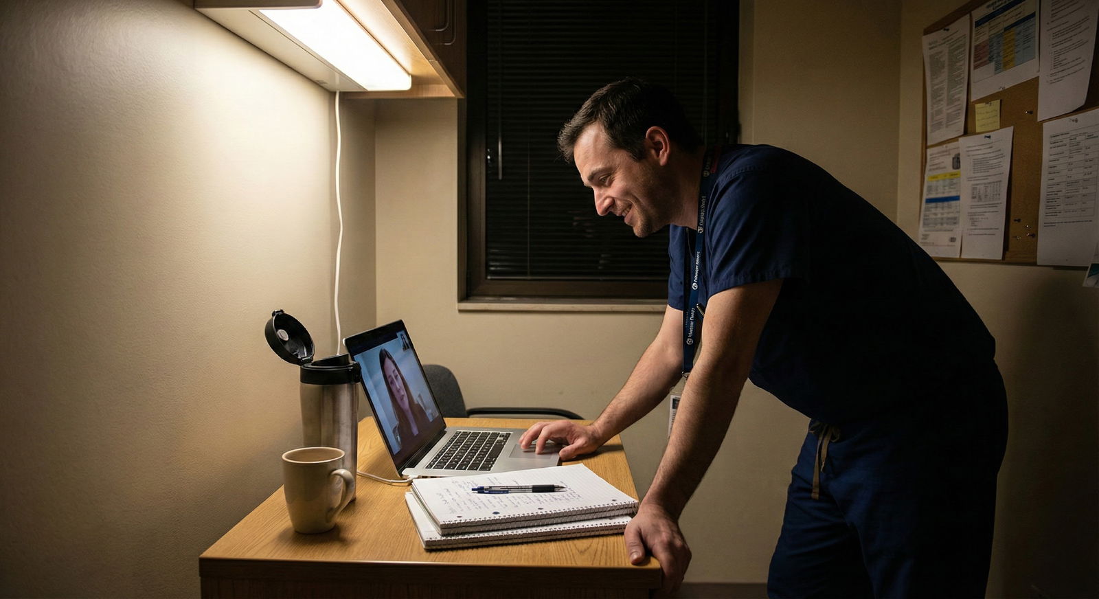 Residents in a hospital lounge having a relaxed discussion -  for How Do I Judge If a Program Is Truly Committed to Resident