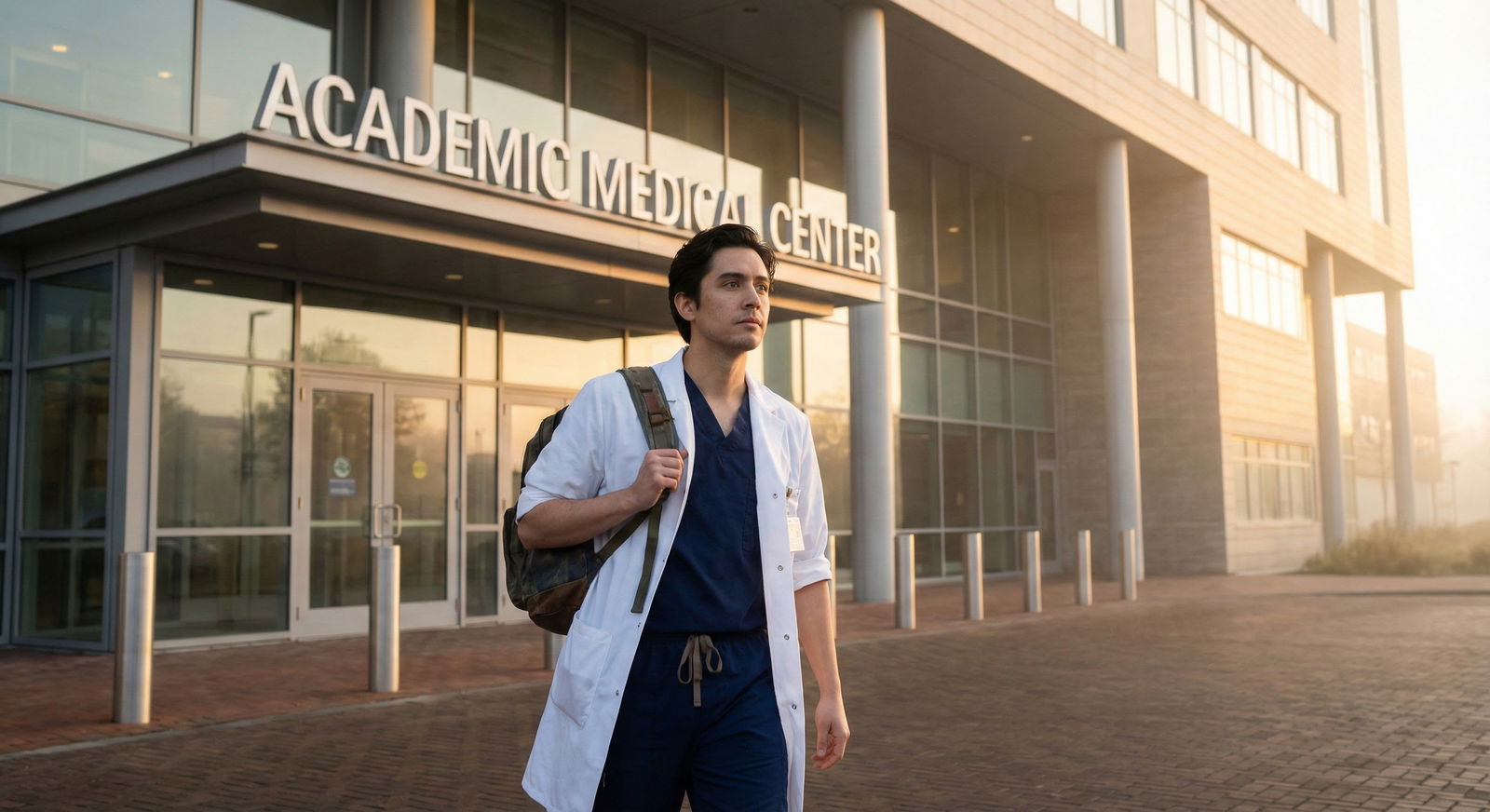 Resident walking out of the hospital at sunrise after a long call night -  for I Dread Every Shift: Is It Time to Leave My Pr