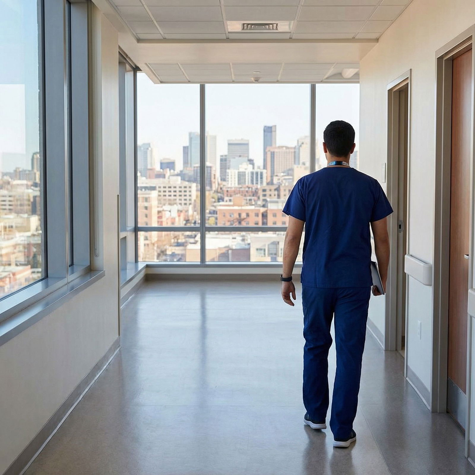 Medical resident reviewing program application data on a laptop at night -  for Research-Heavy CV Means Fewer Apps Needed? Th