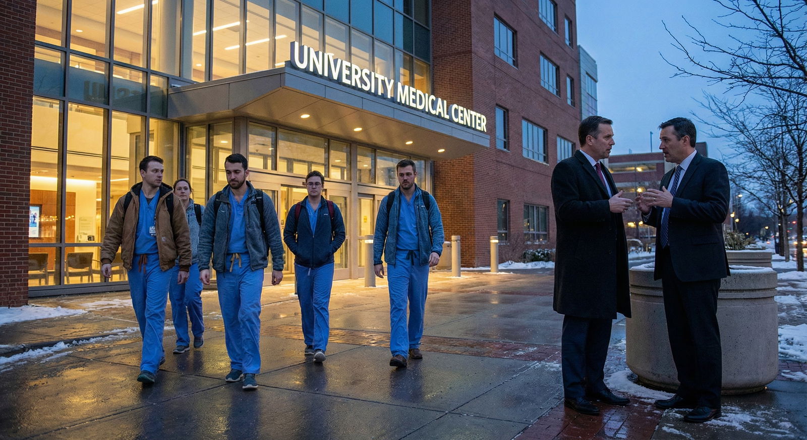 Medical resident speaking with program director during an informal second look visit -  for Did Your Interview Feel Flat? Usi