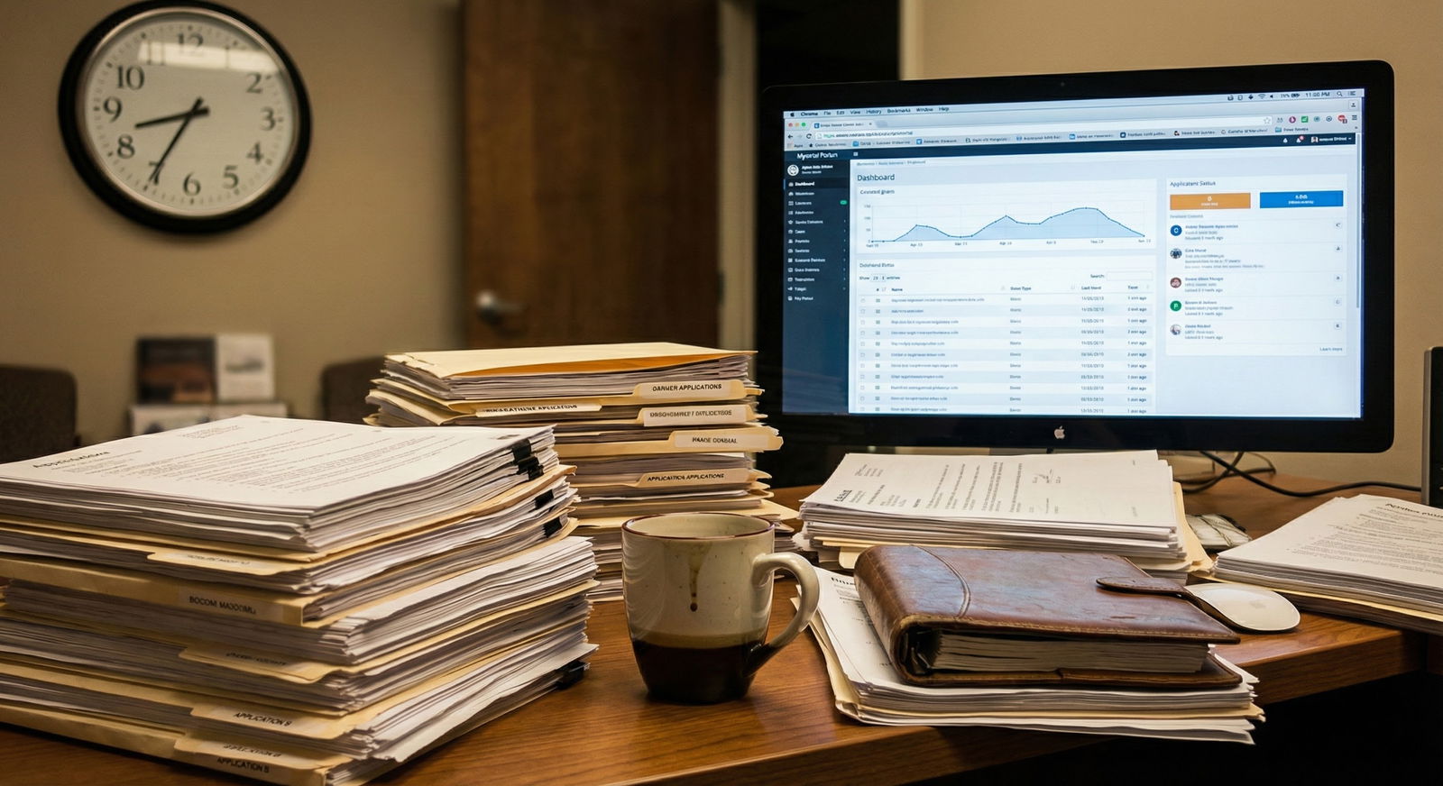 Stack of residency applications on a program director's desk Stack of residency applications on a program director's desk - for I Have Multiple Gaps and a Failed Match: Is It Time to Gi