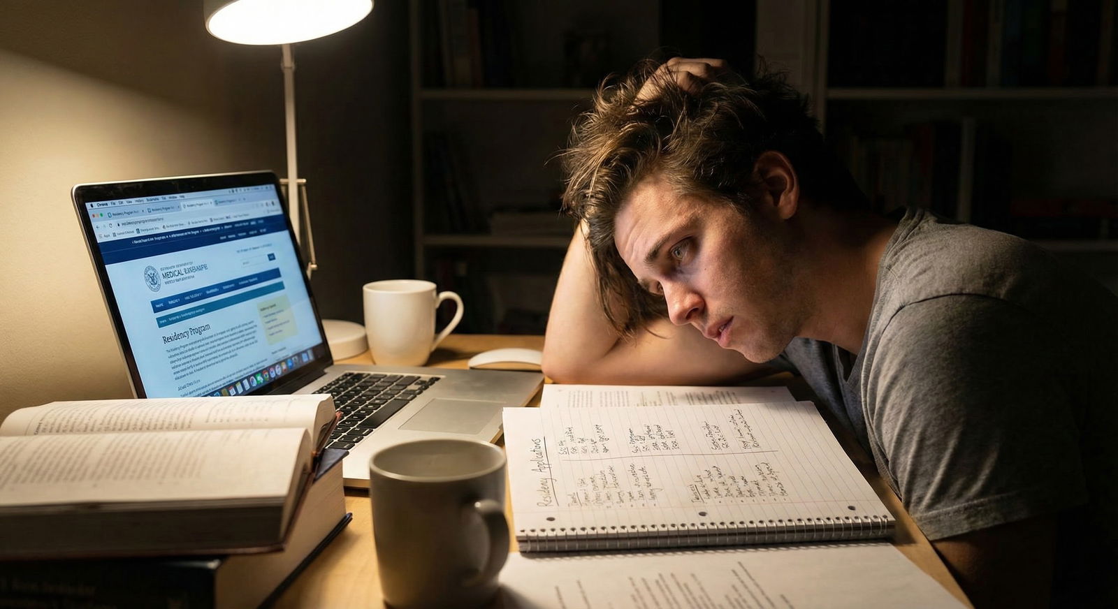 Medical student budgeting residency application costs with calculator and laptop -  for Terrified of Wasting Money: How Few P