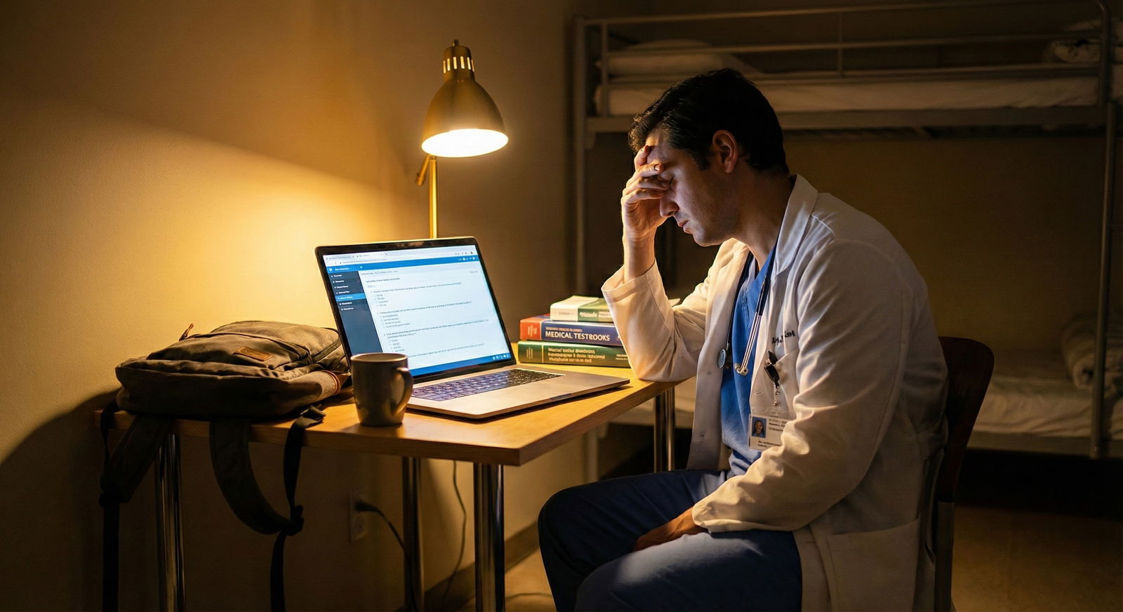 Confident resident walking out of Prometric testing center after exam -  for MS4 to PGY1: Ideal Step 3 and COMLEX Level 3 Tim