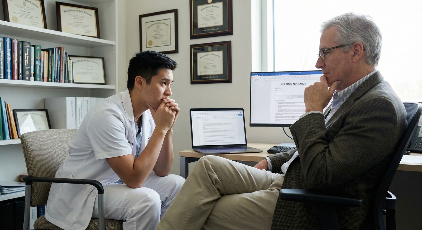 Pre-med resident applicant planning forced gap year at desk -  for If Your Advisor Says Don’t Apply This Cycle: How to Use a