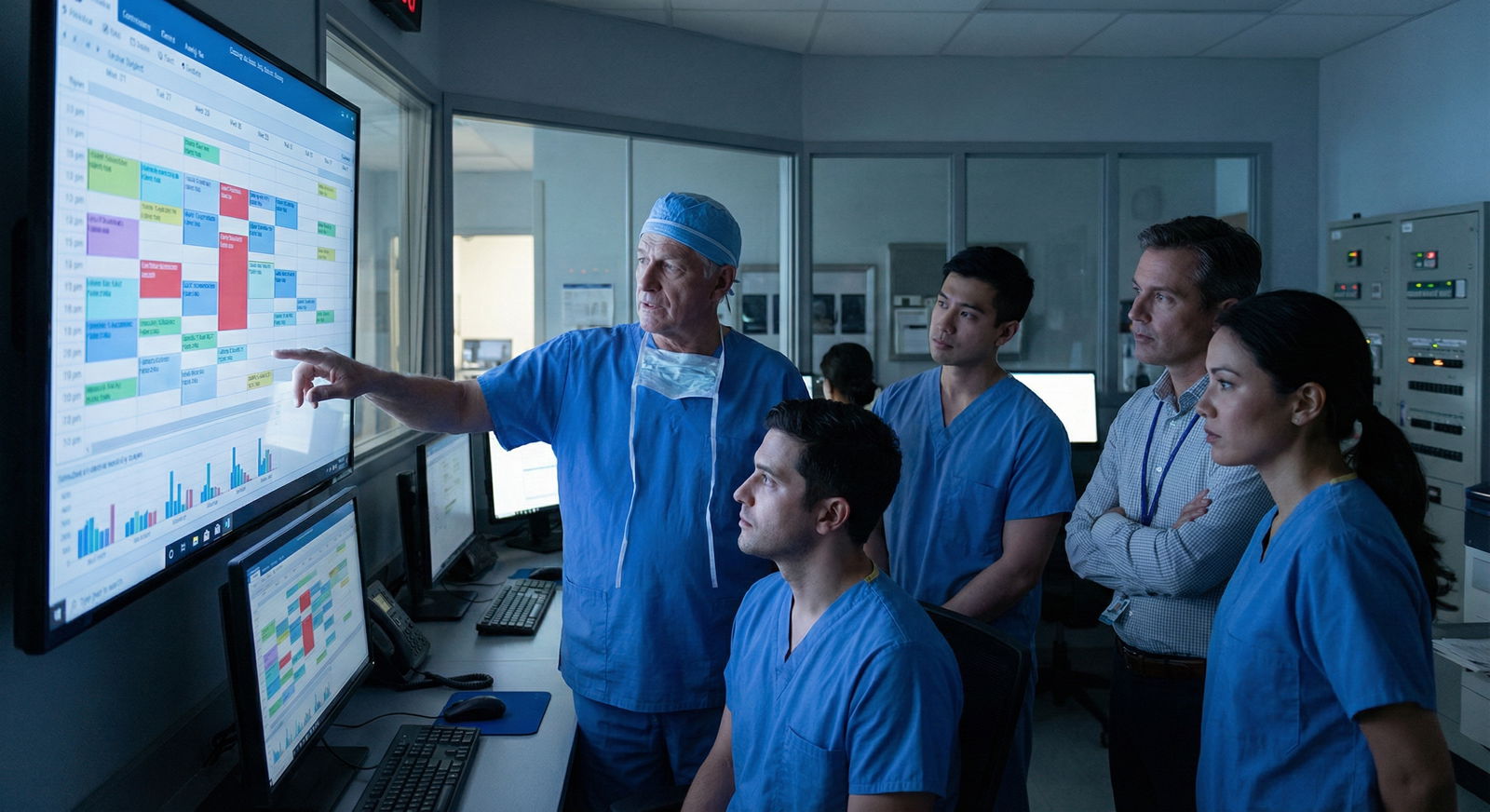 New attending surgeon at robotic console with mentor observing -  for Robotic Surgery Volume: How Many Cases Before Real Auto