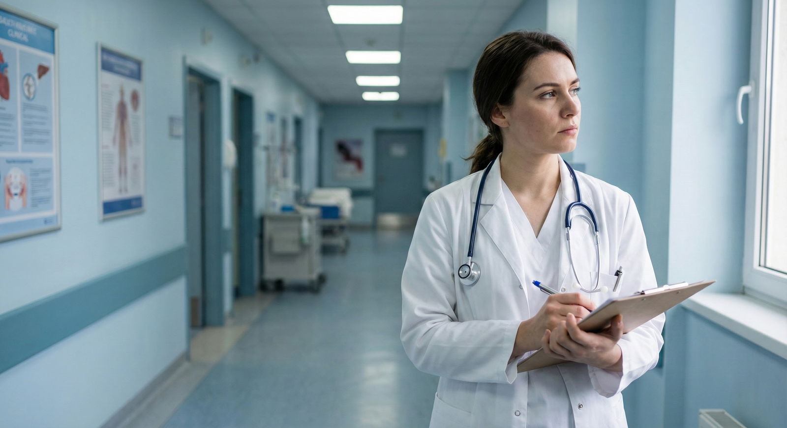 International medical graduate on hospital ward during observership -  for Gap-Year IMGs: Building a Structured 12-Month USCE