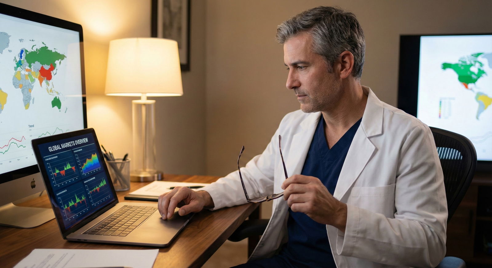 Young physician reviewing financial plan after fellowship -  for 5‑Year Timeline From Fellowship End to Financially Stable Po