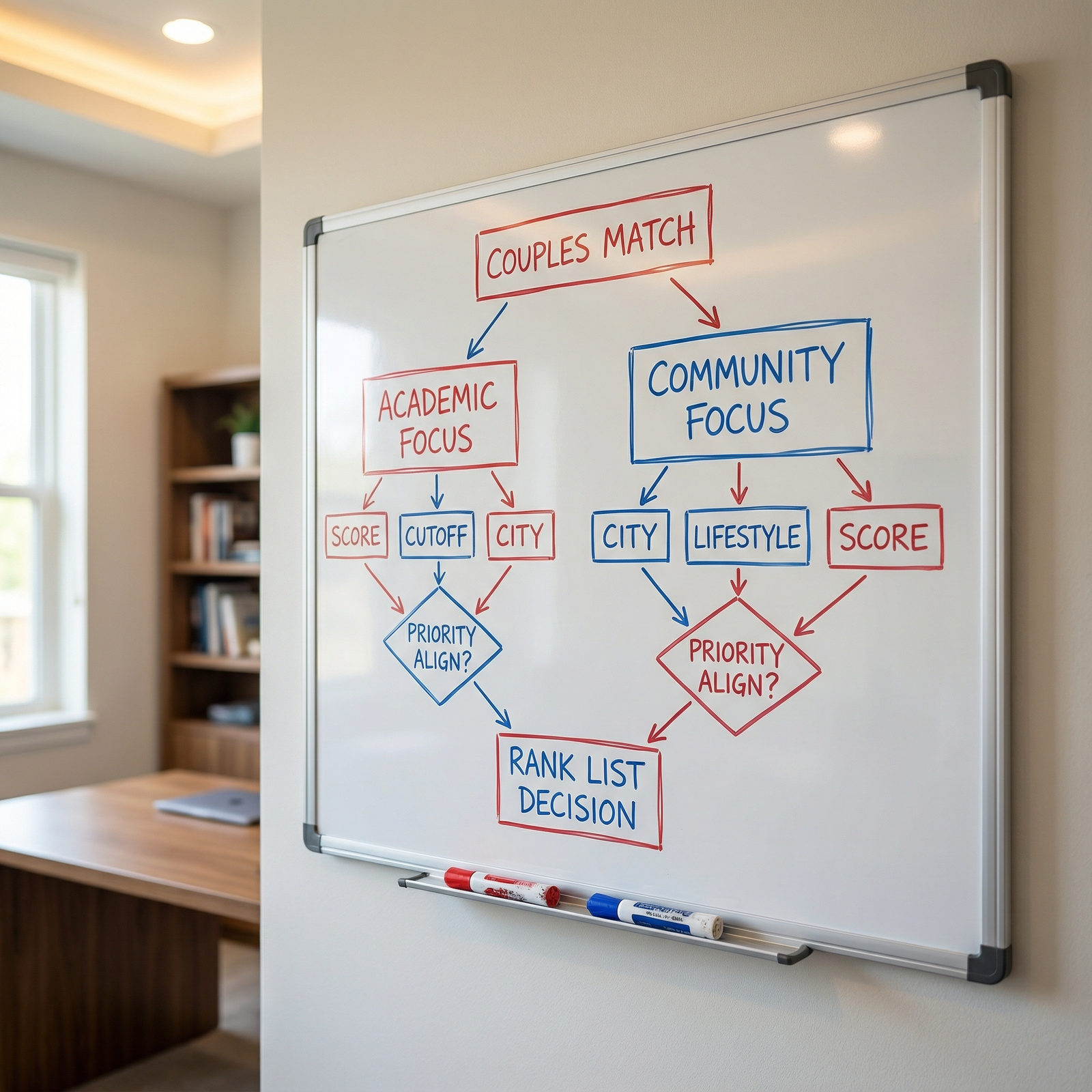Couple reviewing residency match data together -  for Historical Trends: Has Couples Match Gotten Harder Over the Last Decade